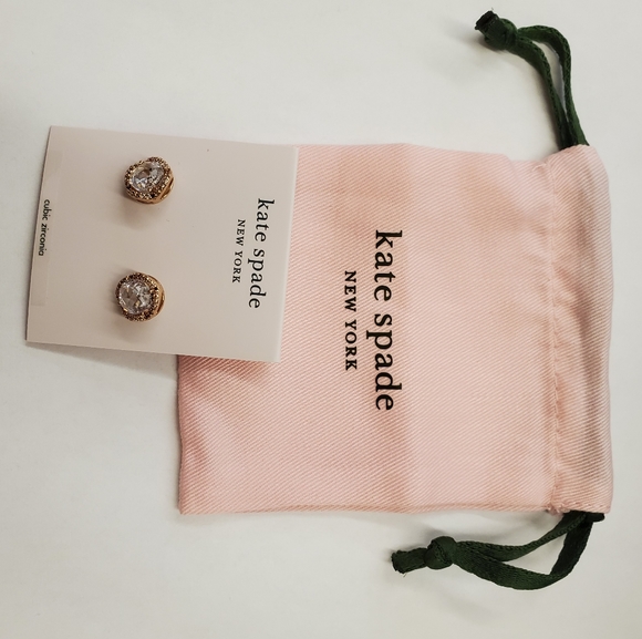 ♠️ KATE SPADE SPARKLE PAVE ROUND LARGE STUD - Picture 2 of 5